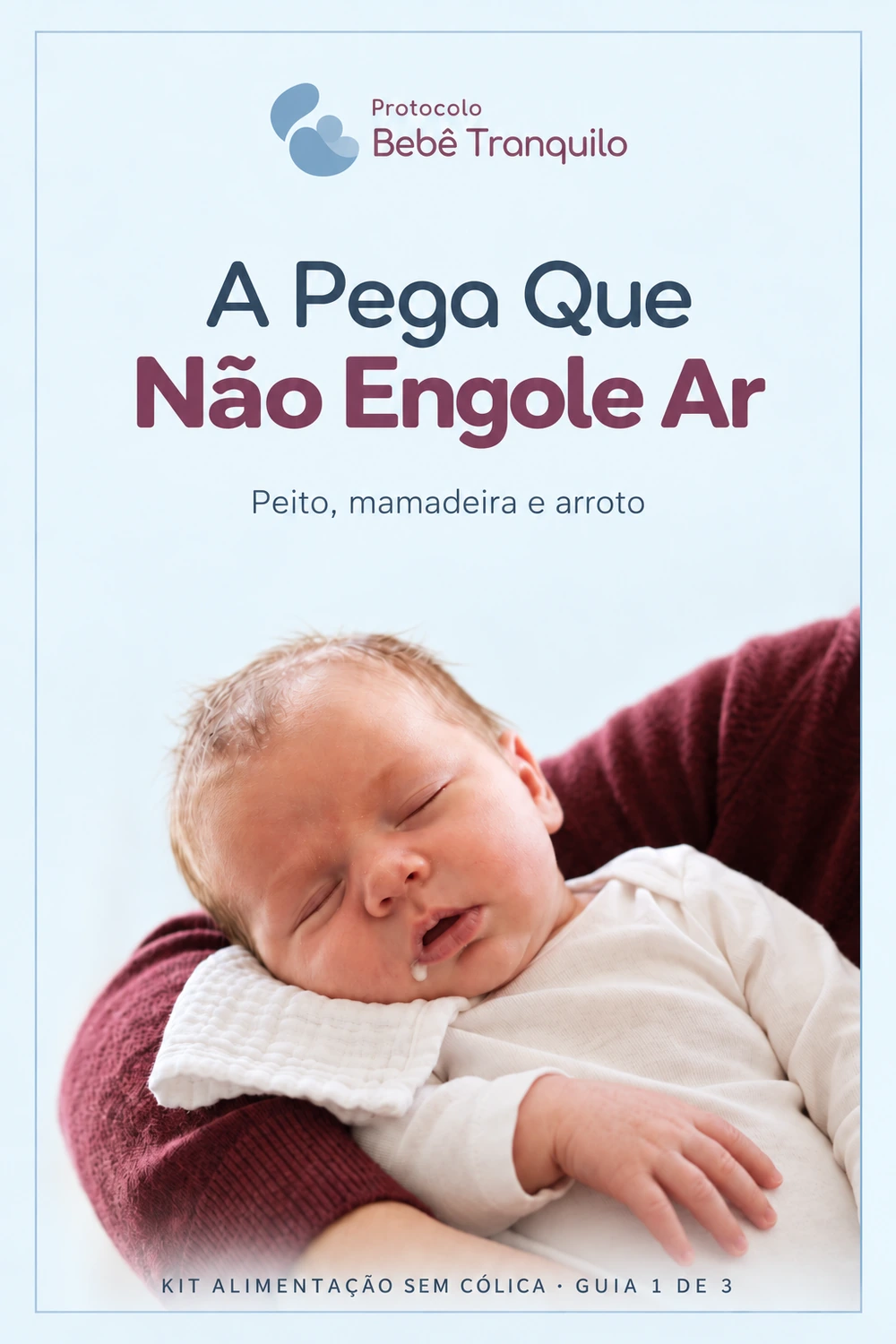 Capas dos 3 guias do Kit Alimentação Sem Cólica