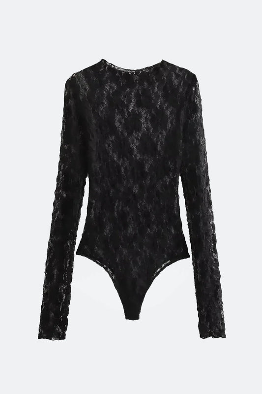 Midnight Lace Bodysuit - Vencci