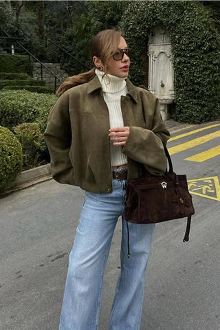 Elysian Suede Jacket - Vencci